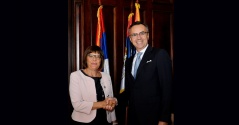 29 August 2017 National Assembly Speaker Maja Gojkovic and Croatian Ambassador Gordan Markotic